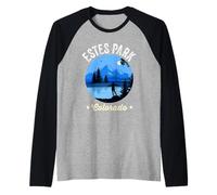Estes Park Colorado Retro Mountain Lake Hiking Nature Raglan Baseball Tee