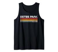 Estes Park Colorado Retro Stripes Vintage Mountain Design Tank Top