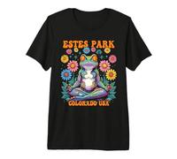 Estes Park Colorado USA Whimsical Frog Zen Design Premium T-Shirt