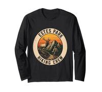 Estes Park Hiking Crew Hiker Squad Matching Group Gift Retro Long Sleeve T-Shirt