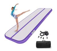 Estgora Gymnastics Mat For Tumbling 10ft Tumble Track 4 Inch Thick Inflatable Gymnastic Training Equipment For kids At Home Gym Cheerleading with Electric Pump