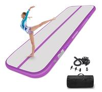 Estgora Tumbling Mat Inflatable Gymnastics Mat, Air Tumble Track Gymnastic Training Mat 20ft 16ft 13ft 10ft For kids Home Use Gym Cheerleading with Electric Pump