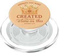 Esther 4:14 Created For Such A Time As This Crown Floral PopSockets PopGrip for MagSafe