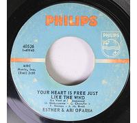 Esther & Abi Ofarim - ESTHER & OBI OFARIM 45 RPM YOUR HEART IS FREE JUST LIKE THE WIND / CINDERELLA ROCKEFELLA