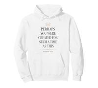 Esther Bible Verse Christian Faith Scripture Quote Crown Pullover Hoodie