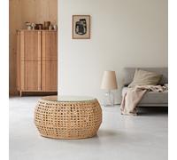 Esther - Cane rattan coffee table Natural