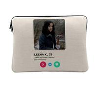 Esther Horror Social Network Meeting Love Laptop and Tablet Case Linen Look 14-15 Inches Printed in France