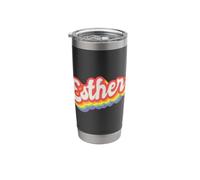Esther Pride Month LGBTQ Rainbow Flag Name Personalised Stainless Steel Insulated Tumbler