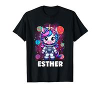 Esther Unicorn Space Astronaut Value Graphic T-Shirt