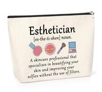 Esthetician Gifts for Women Esthetician Definition Makeup Bag Beauty Magician Cosmetic Pouch Birthday Christmas Graduation Present for Friends Colleague Daughter Girl Zipper Bag