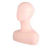 Esthetics Mannequin Head with Shoulders, Multi Function Massage Makeup Practice Soft Mannequin Head Model Wig Hat Display