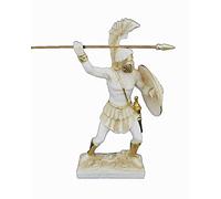Estia Creations Leonidas statue Spartan Hero ancient Greek alabaster aged sculpture