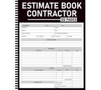 Estimate Book Contractor: Job Quote, Materials & Labor Cost Tracker for Handymen, Electricians, Plumbers & General Contractors | 72 Forms, Change Orders, Client Log