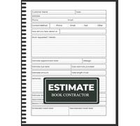 Estimate Book Contractor: Professional Job Costing and Estimate Record Keeper