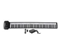 Estink 88-Key Roll-Up Silicone Piano, Rechargeable, Raised Black Keys, Waterproof, Professional Audio, For Adult and Beginner