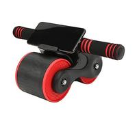 Estink Abdominal Wheels Roller Efficient Muscle Exercise for Home Gym Fitness Abs Workout, with Mobile Phone Shelf for All Levels, Double Round Abdominal Exerciser (Black Red)