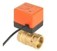 Estink AC 220V Brass 2-Way Motorized Ball Valve, 3-Wire 2-Point Control, G1-1/4 (DN32) Thread Size, 1.6 mPa Working Pressure, for Water, Air, Oil, 0.6 kg