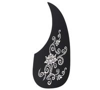 Estink Acoustic Guitar Scratch Plate Decorative PVC Guitar Pickguard for Stylish Look and Protection for Self Adhesive Installation Ideal Replacement for Acoustic Players (Silver Pattern)
