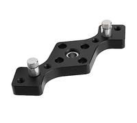 Estink Compact Woodworking Self Center Dowel Jig Vertical Hole Puncher Locator for Board Connection, Easy to Carry and Use, Aluminum Alloy (Black)