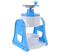 Estink Durable Hand Crank Shaved Ice Machine Stainless Steel Blades Efficient Ice Crusher for Home Restaurants Cafes, PP, Stainless Steel (Blue)