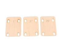 Estink Electric Guitar Neck Shim Pack of 3, Premium Maple Wood Material for Multi Functional Design, Music Lovers (1pc 1° 1pc 0.5° 1pc 0.25°)