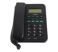Estink English Corded Telephone Clear LCD Display 4 Levels Volume 5 Levels LCD Brightness Adjustment Plug and Play[Senior Citizens] (Black)
