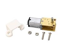 Estink Geared Motor Micro Brushed DC12V Mini Reduction 1 Shaft with Fixed - High Load Capacity for Intelligent Automobile, Robot, Oven - Zinc Alloy and Brass Material (60RMP)