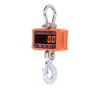 Estink High Accuracy Heavy Duty Electronic Crane Scale Red Green LED Display Industrial Hanging Scale for Farm Alloy Steel Orange (1000kg/2000LB)