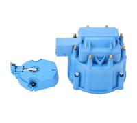 Estink High Performance HEI Distributor Cap and Rotor Set, Fits for V8 265 283 307 327 350 383 396 Engines, Suitable for Racing Enthusiasts and Automotive Professionals (Blue)