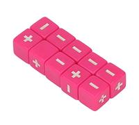Estink Infant Education Engraved Plus Minus Dice Set Premium Plastic Math Operation Dices Applicable Mathematics Teaching (Pink)