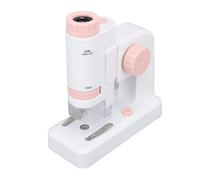 Estink Kids LED Lighted Microscope High Definition 80X-200X Magnification for Observation Study Material Science Students (Roseate)