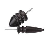 Estink Leather Burnisher, 2 Style Blackwood Leather Craft Burnisher Kit Pointed Tip Leather Edge Slicker Polished Drill Leather Burnishing Tool