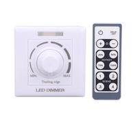 Estink LED Dimmer Switch, Adjustable Brightness Trailing Edge Dimmer Switch 200W IP65 AC220V with IR Remote Controller for UK Homes