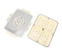 Estink Multifunctional Divided Snack Container with Transparent Shell for Sealed Storage Snack Serving Tray for Home Party (4 Compartments)