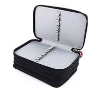 Estink Pencil Case, 72 Slots Multi-Functional Large Capacity Pens Case Wearable Oxford Cloth Pencil Pouch Wrap Coloring Pencil Holder Organizer Pencil Holder Pouch with Handle, Black