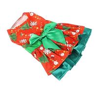 Estink Pet Dog Dress Christmas Theme Cute Snowflake Christmas Tree Pattern Puppy Summer Dress for Party Daily Photograph for Hand or Machine Wash (XL)