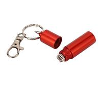 Estink Pool Cue Tip Pricking Pin Tool - Lightweight Stainless Steel Billiard Cue Tip Shaper - Portable and Convenient for On-the-Go Players (Red)