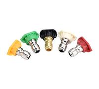 Estink Pressure Washer Nozzle Set, 5-Pack Quick Connect Tips, 4000 PSI, 1/4 Inch Multi-Angle Spray Nozzles for Car, Home, Garden Cleaning