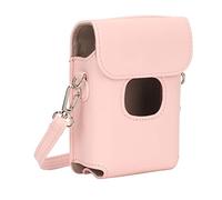 Estink PU Leather Instant Camera Cover Magnetic Flap Protective Sleeve with Shoulder Strap for Instax Mini Link 2, Comfortable Camera Bag for Daily Use (Roseate)