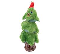 Estink Singing Dancing Christmas Tree Cute Plush Electric Xmas Tree for Kids Indoor Playground - Plastic Polyester 18x18x37cm (Dancing Stump Christmas Tree)