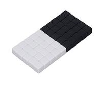Estink Square Smooth Dice Set of 50 Pieces for Patterns, Educational Write On Wipe Off Dice for Kids, for Interactive Games and Numbers Teaching, Mini Size 0.6x0.6x0.6in (Half Black and Half White)