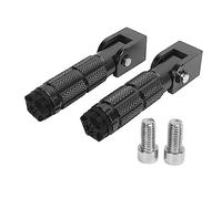 Estink Universal Foldable Motorcycle Foot Pegs Durable Aluminium Alloy Fit for Ducati Fit for Suzuki ATVs Bikes UTVs (Black)