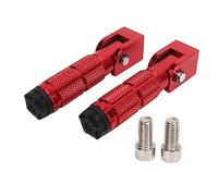 Estink Universal Foldable Motorcycle Foot Pegs Durable Aluminium Alloy Fit for Ducati Fit for Suzuki ATVs Bikes UTVs (Red)