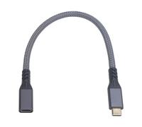 Estink USB C Extension Cable Fast Charging 20Gbps Transfer for IOS Phone 15 Pro, Note 20, Metal/Nylon Woven Wire (0.25m/0.8ft)