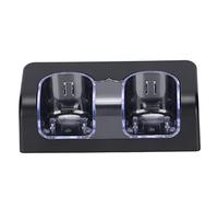 Estink Wii Remote Battery Charger,with Power Cord Stable,Dual Charging Station Dock with Two Rechargeable Capacity Increased Batteries for Wii/Wii U Game Remote Controller(black)