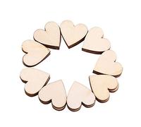 Estink Wooden Hearts, Natural Wood Wedding Decorations Eco-Friendly Craft Shapes Cut Outs Without Holes for DIY Projects, 50mm 25 Pieces by Estink