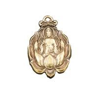ESTINTENG 2pc Chinese Solid Brass Buddha Pendant Creative Antique Keychain Decorative Pendant-Eternal Peace and Security