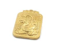 ESTINTENG Brass Pixiu Brand Keychain Pendant Backpack Car Decoration Pendant, Brass Natural Color