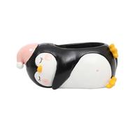 ESTINTENG Creative Cartoon Animal Resin Succulent Flower Pots, Horticultural Decoration, Tabletop, Balcony, Landscape, Green Plants, and Potted Plants-Penguin