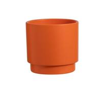 ESTINTENG Nordic Style Colorful Ceramic Perforated Flower Pot Succulent Green Plant Straight Tube Potted Plant-orange-13.5 * 13.5 * 12.5cm